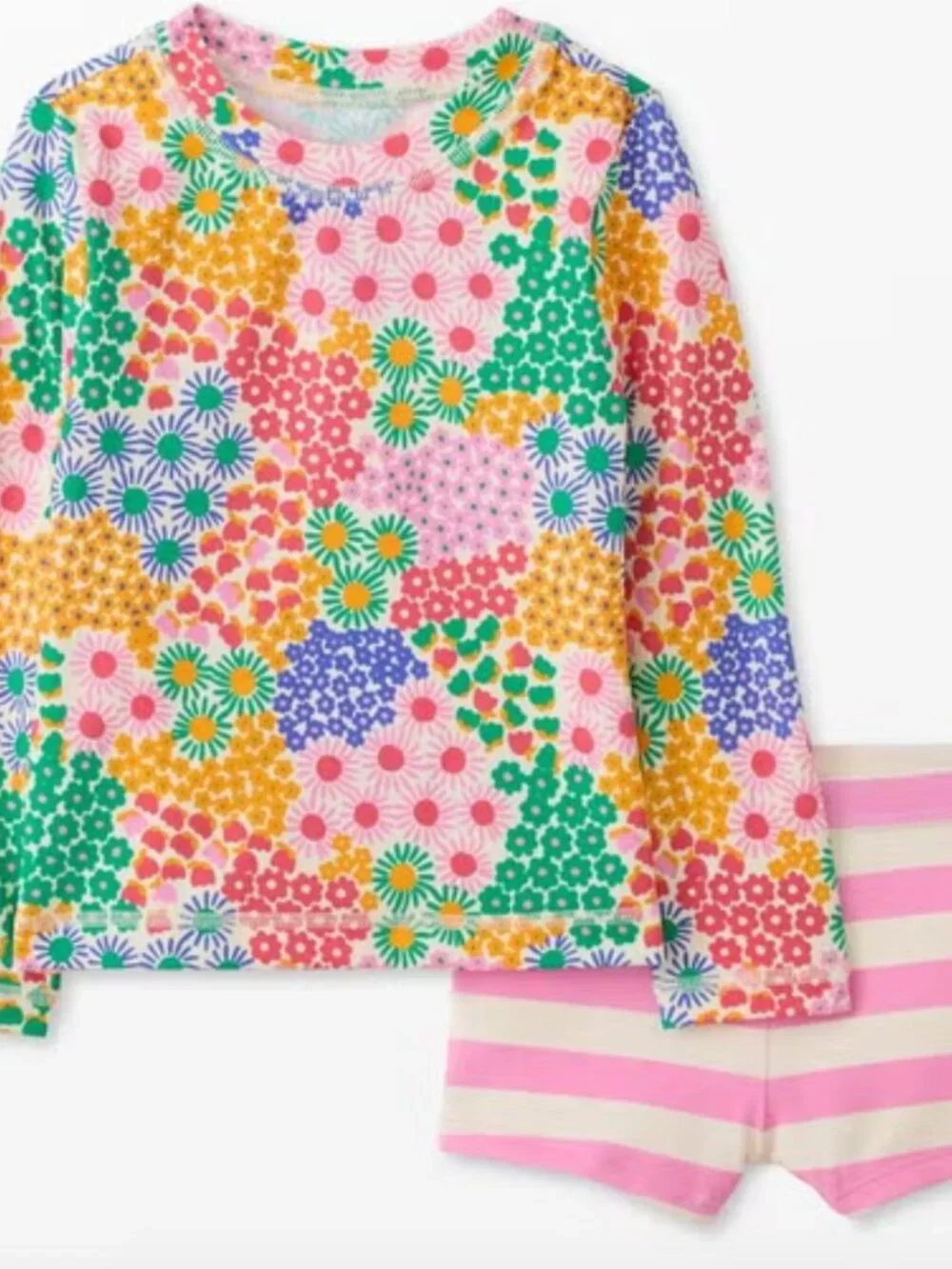 Hanna Andersson Printed Mixie Rashguard/Short Set, Size 10